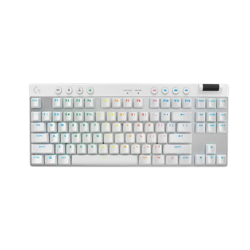 Teclado Mecanico Logitech Pro X TKL Lightspeed RGB USB Inalámbrico Blanco 920-012143