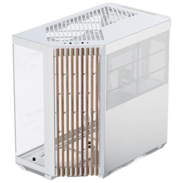 Case apnx V1-W-WT-V1 mid tower sin ventilación incluida con vidrio lateral y malla frontal angulada APCM-VI01103.21
