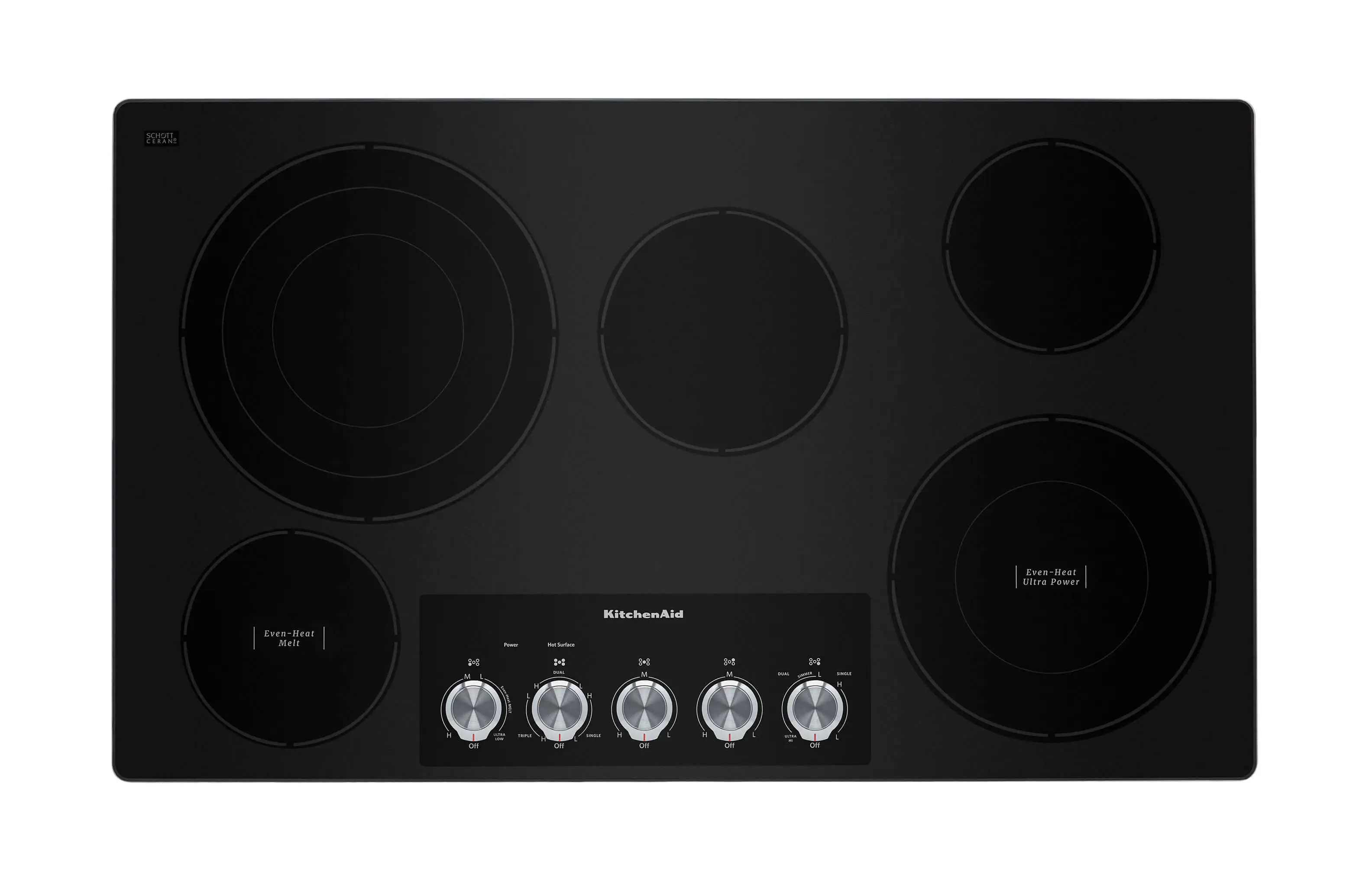 Plantilla Eléctrica Empotrable KitchenAid 5 Quemadores Vitro KCES556HSS