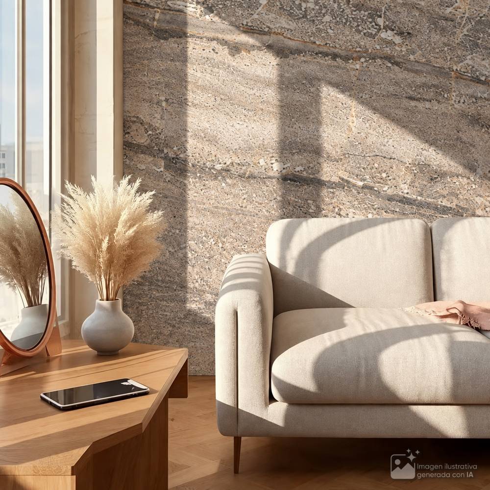 Lamina de piedra flexible gris oscuro 60x120 cm