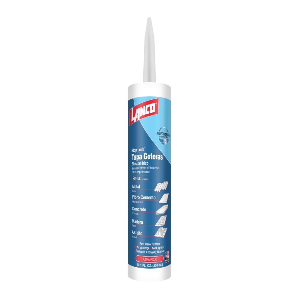 Masilla acrílica tapagoteras rojo liso 300 ml (10.1 oz)