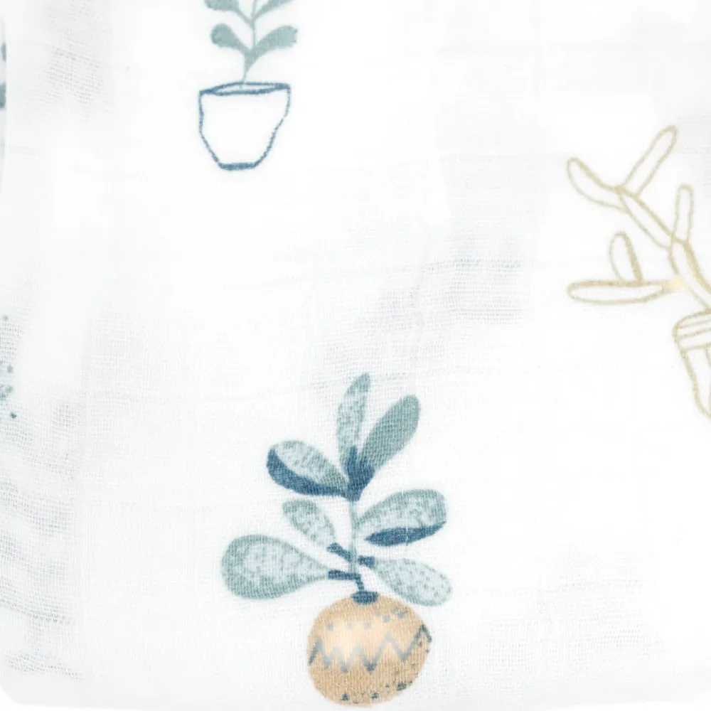 Frazada con estampado de plantitas para bebé