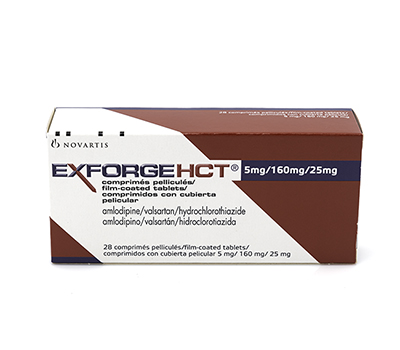 EXFORGE HCT 5/160/25 MG TABLETAS VÍA ORAL