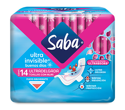 SABA ULTRA INVISIBLE CON ALAS 14 UNIDADES