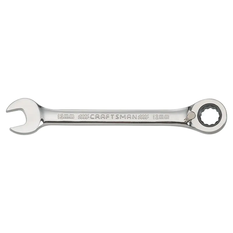 Llave combinada 13 mm con ratchet reversible 72 dientes