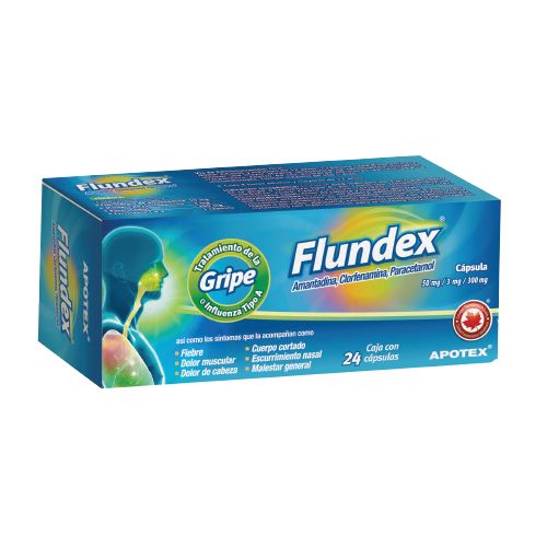 FLUNDEX 50MG/3MG/300MG X 6 CAPS