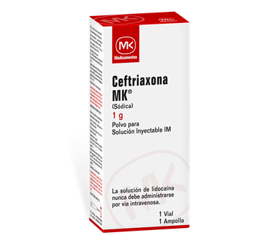 MCK CEFTRIAXONA INTRAMUSCULAR INYECTABLE 1 GR