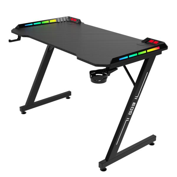 Escritorio Gaming Aerocool GD3 RGB acero con posavasos y soporte para headset TEGD-4033011.11
