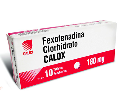 FEXOFENADINA CALOX 180 MG CAJA CON 10 TABLETAS