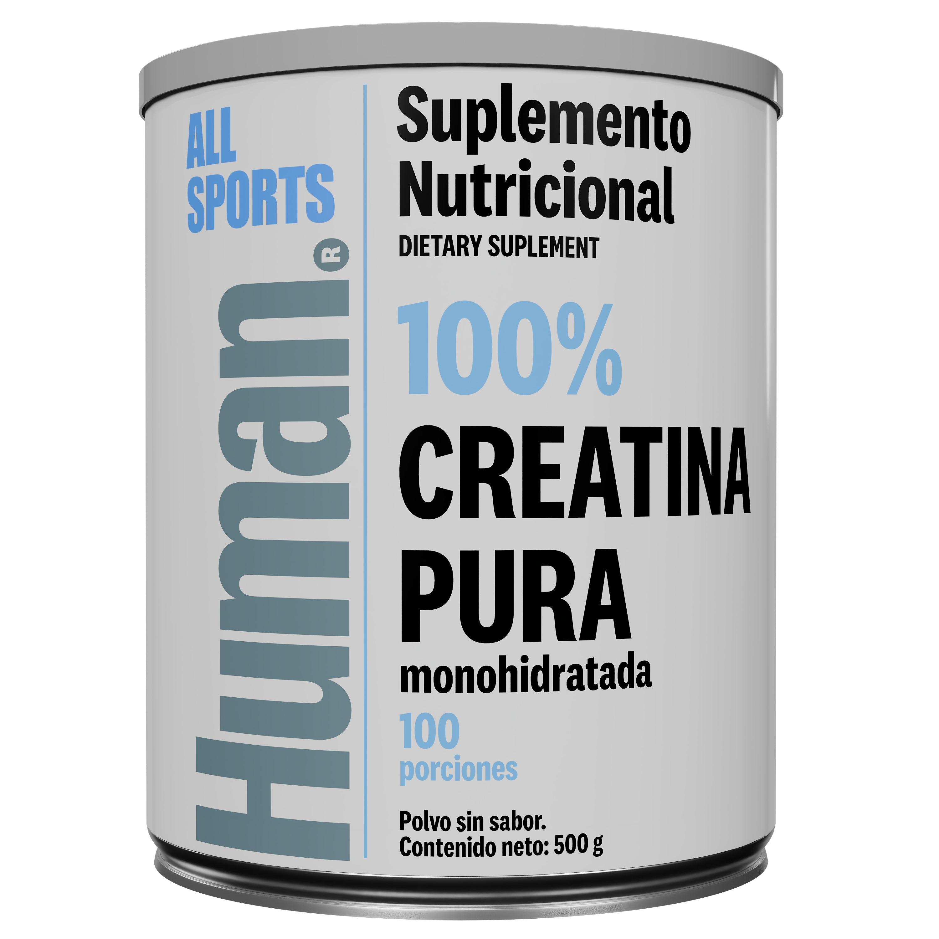 Human All Sports 100% Creatina pura 500 gramos