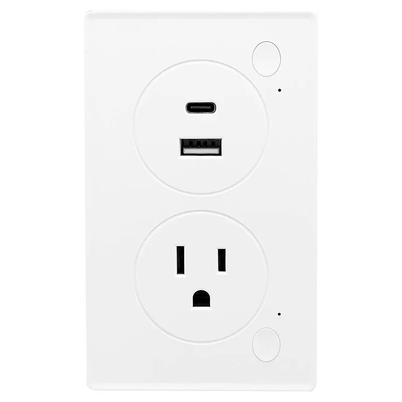 Tomacorriente inteligente doble AC USB- A y USB-C Ecko VTA+
