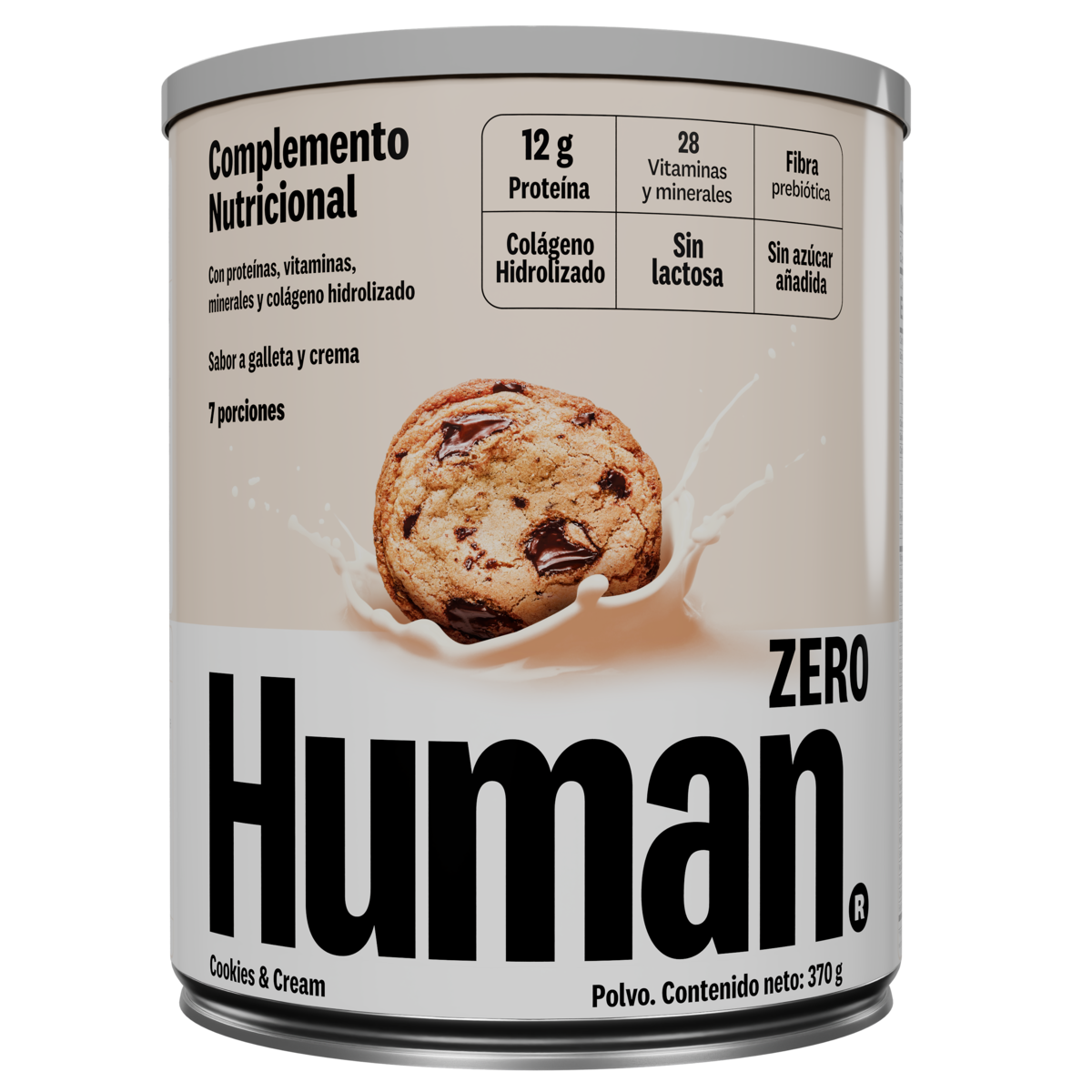 Human Zero cookies & cream polvo 370 gramos