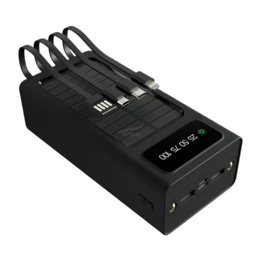 POWERBANK XTECH SOLAR 30000MAH CON CABLES INTEGRADOS