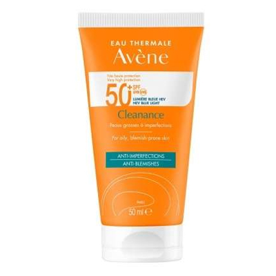 Avene, Cleanance, Pieles grasas con imperfecciones, SPF 50, 50 ml