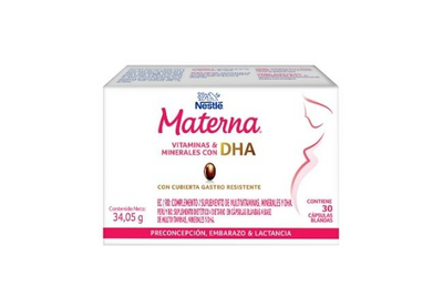Materna-DHA Vitaminas y Minerales 30 capsulas blandas