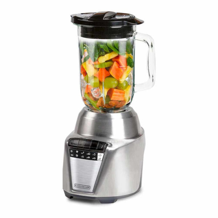 LICUADORA 8 VELOCIDADES 1.5LT VIDRIO 700W ACERO INOXIDABLE BLACK & DECKER