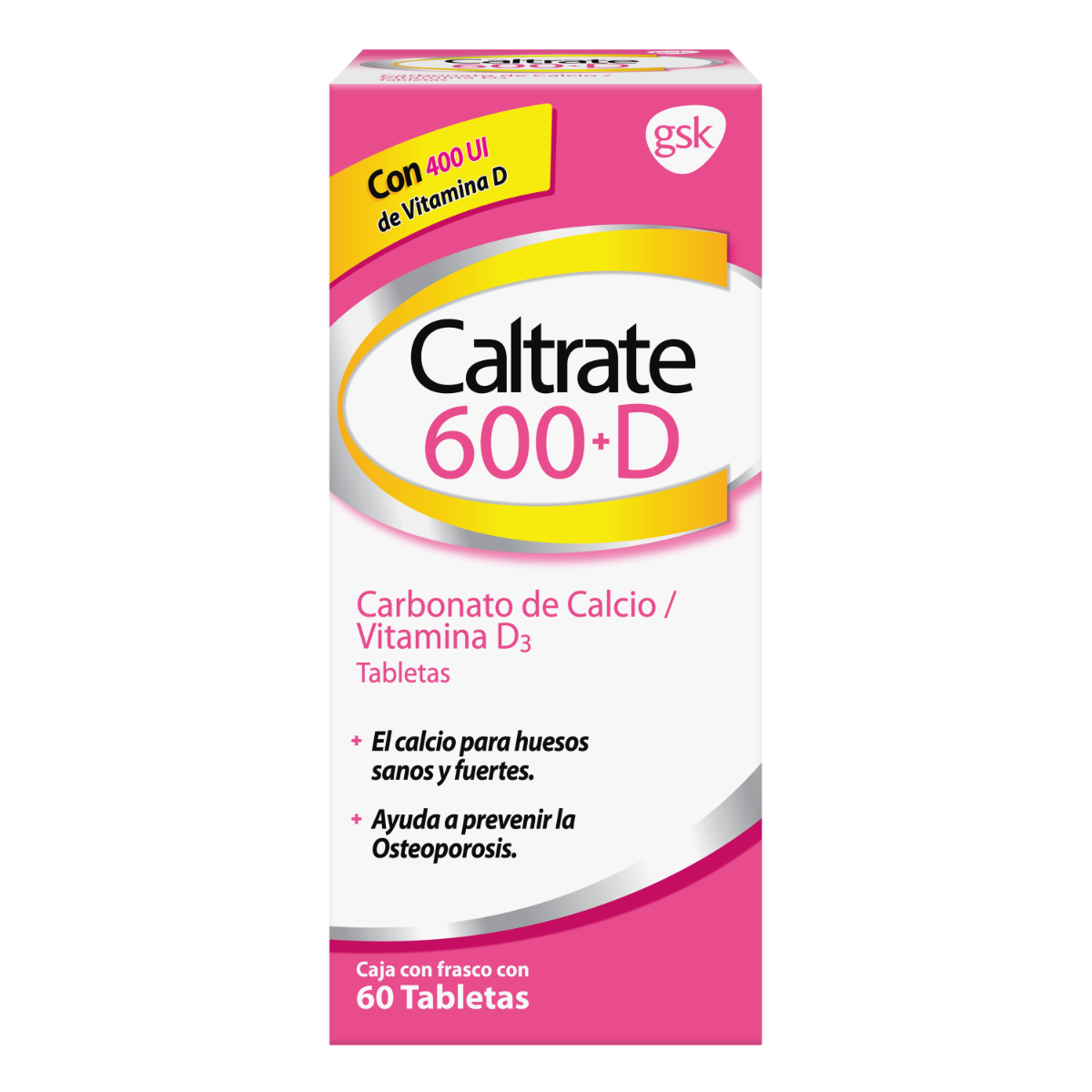 SUPLEMENTO DE CALCIO CALTRATE 600+D X 60 TABS