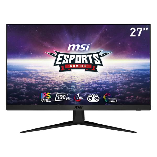 Monitor 27 Pulg MSI G2712V 1920 x 1080 100HZ 1MS FHD IPS Panel Plano Flat HDMI Display Port Adaptive Sync