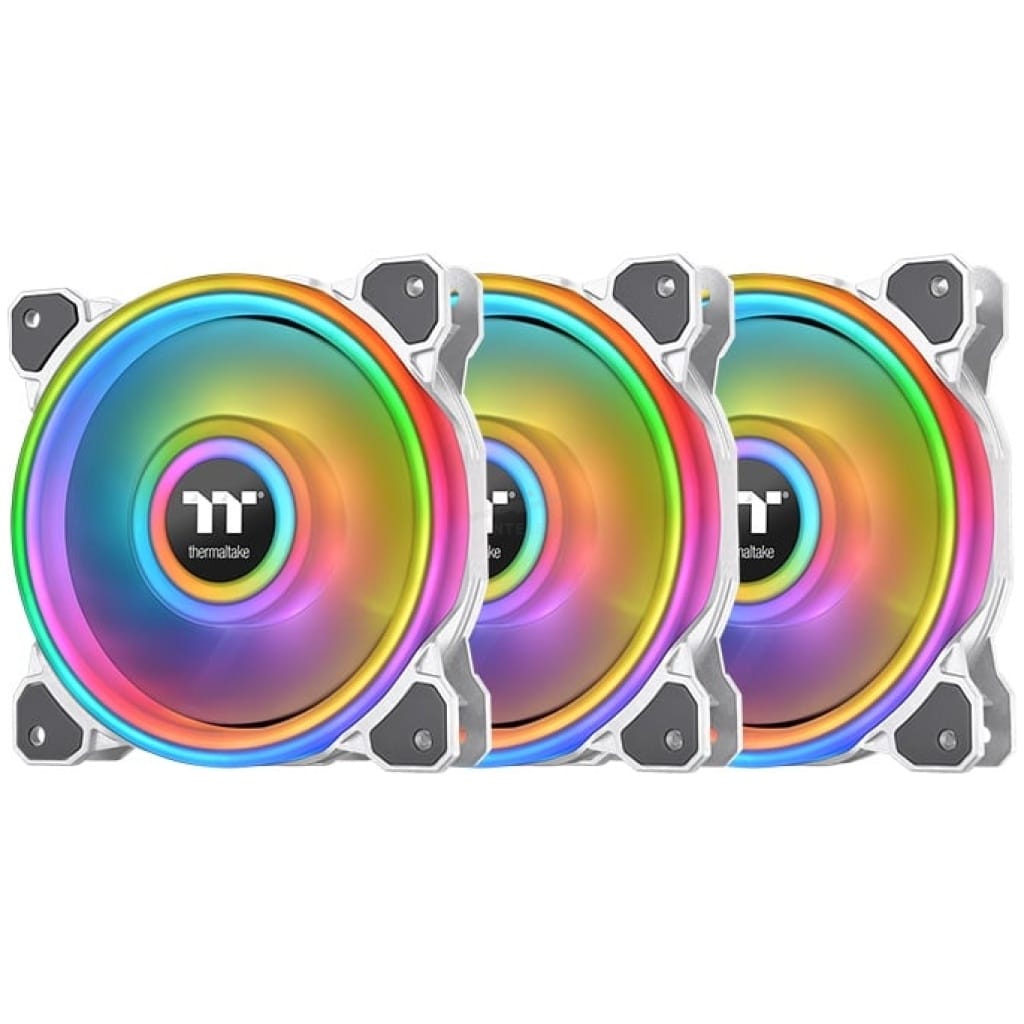 VENTILADOR THERMALTAKE RIING QUAD 12 RGB – 3PACK – BLANCO
