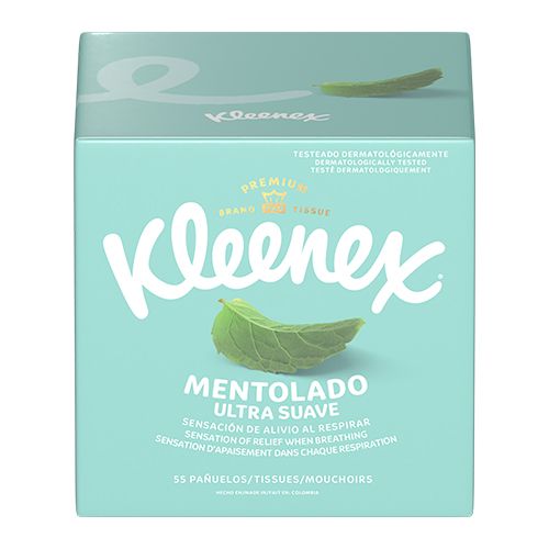 PAÑUELO FACIAL KLEENEX MENTOLADO CUBO 55 PAÑU