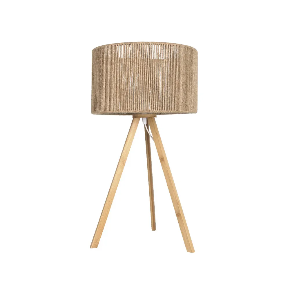 Lampara de Mesa Alpine Decor AI-UM265 110V 60Hz Hilo Madera