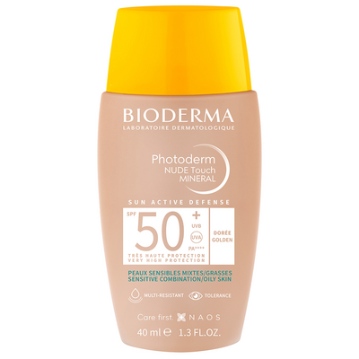 Bioderma Photoderm Nude Touch Mineral SPF50+ Tono Dorado 40 ml