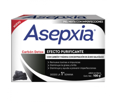 Asepxia Jabón Facial Carbón Detox Purificante 100 g