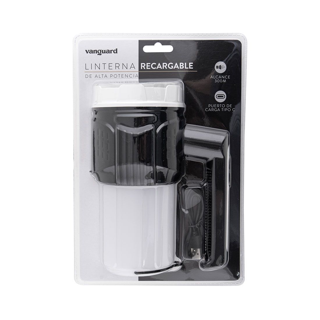 Cargador y linterna recargable led 250lm