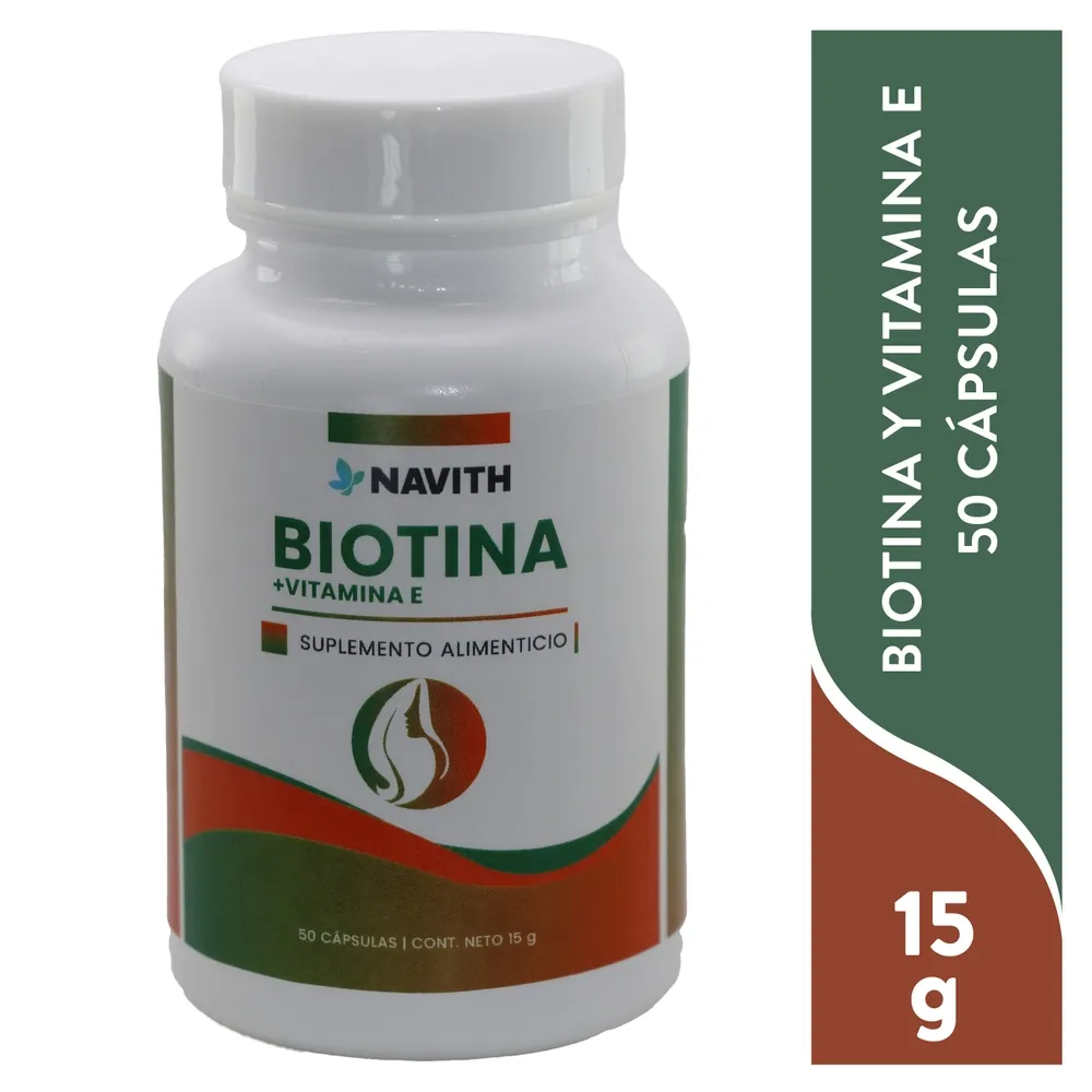 Biotina y Vitamina E NAVITH 50 Capsulas