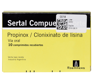 SERTAL COMPUESTO FORTE TABLETAS VIA ORAL
