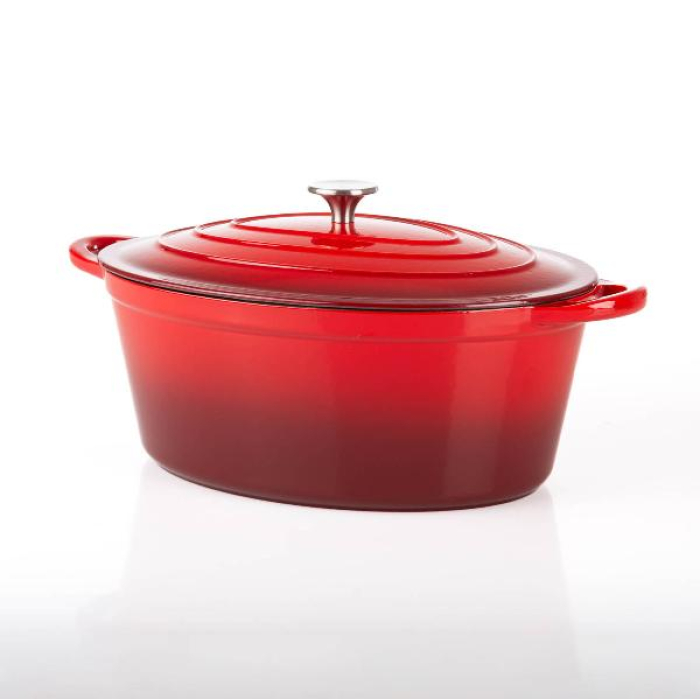 OLLA OVAL ESMALTADA 7L ROJO OLD MOUNTAIN