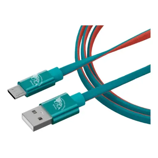 Cable USB-A a Micro USB-A American Electric 1mt Alimentación/Transferencia Turquesa JF-2TAM