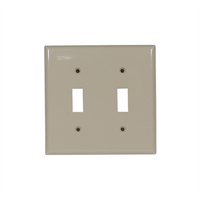 Placa Apagador Doble Plastica Marfil Eagle