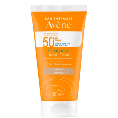 Avene, Cleanance CON COLOR, Pieles grasas con imperfecciones, SPF 50, 50 ml