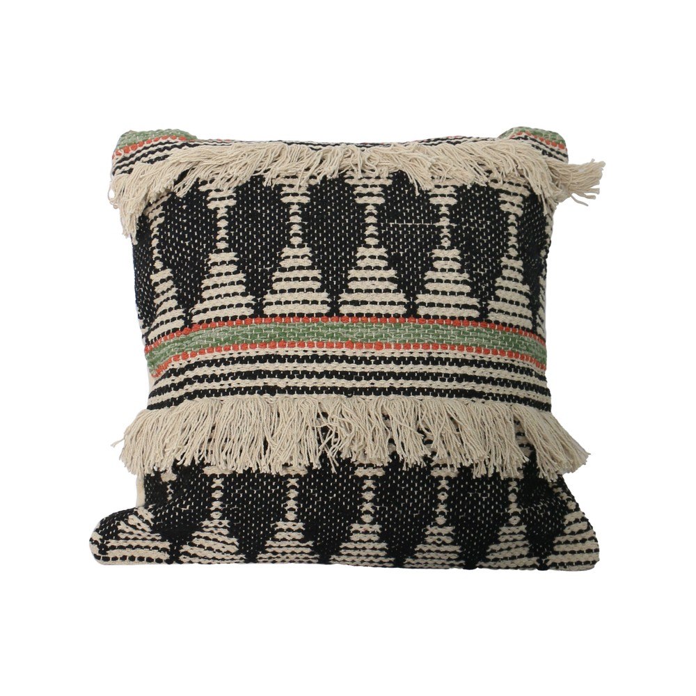 Cojin decorativo 50.8x50.8cm negro rombos varios