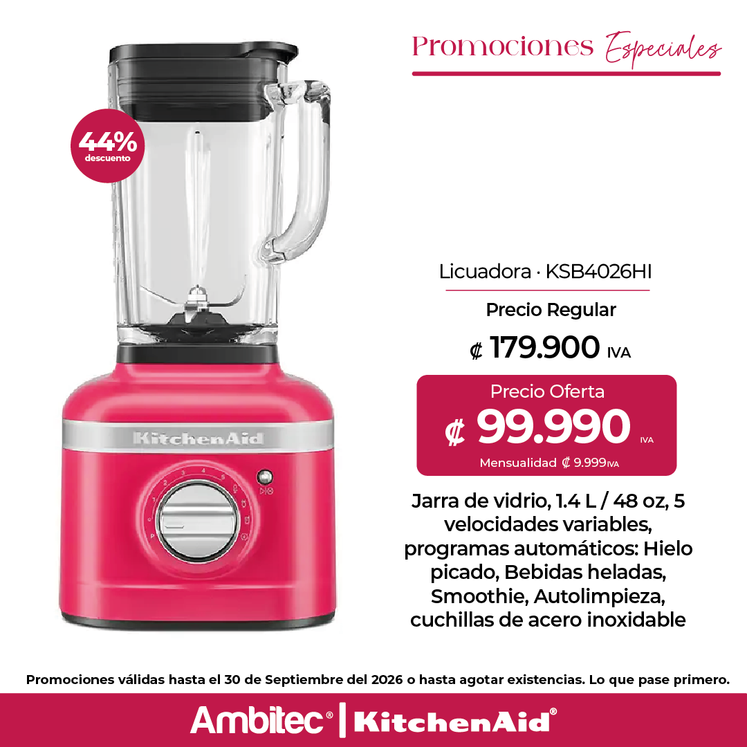 LICUADORA KSB4026HI 5V JARRA VIDRIO HIBISCUS KAD