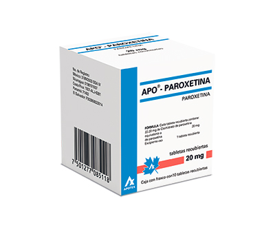 APO-PAROXETINA 20 MG FCO TABLETAS VÍA ORAL