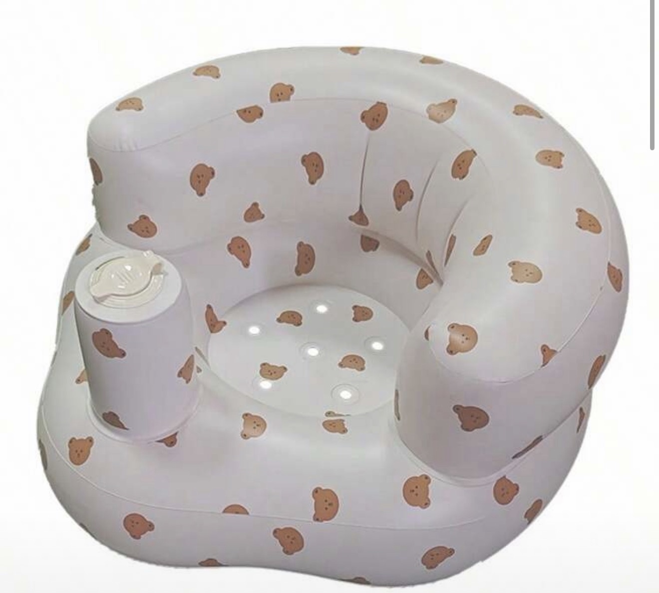 Silla Inflable para Bebé Multifuncional – Entrenamiento para Sentarse, Juego y Baño (6m+), oso
