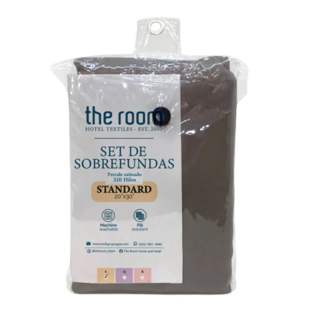 Set De Sobrefunda de Almohada THEROOM Twin 320H hilos Variado Percale Satinado