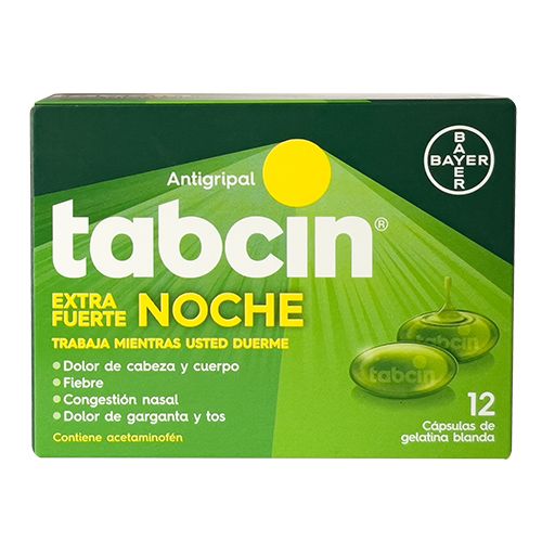 TABCIN EXTRA FUERTE NOCHE LIQ GELS X 12 CAPS