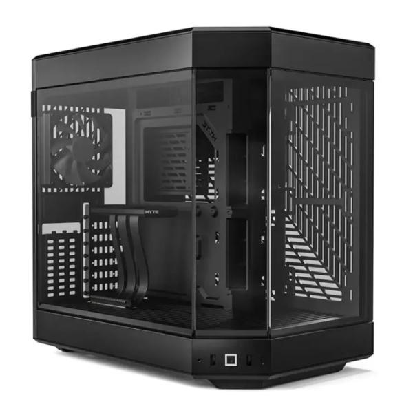 Case Gaming hyte Y60 mid tower ventiladores 3 de 120MM con vidrio frontal, lateral y esquina CS-HYTE-Y60-B