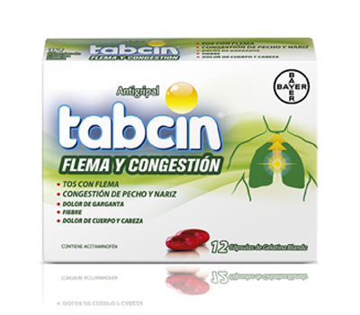 TABCIN FLEMA Y CONGESTIÓN LIQUID GEL CÁPSULAS VÍA ORAL