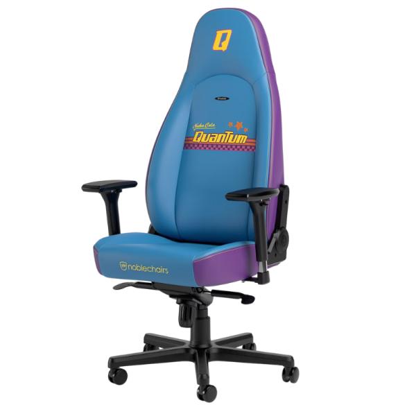 Silla Ergonómica Noblechairs Gaming Icon Nuka-Cola Quantum Cuero Sintético NBL-ICN-PU-NCQ – Celeste / Morado