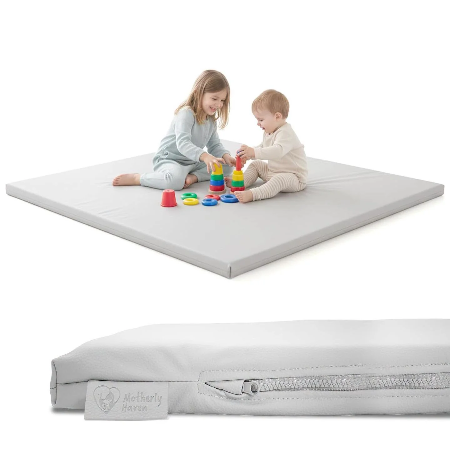 Alfombra anti golpes extra acolchonada de 3 cm grosor con funda de cuero vegano