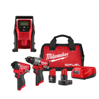 Taladro 1/2" + Atornillador 1/4" + Inflador Milwaukee
