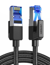 Cable de Red UGREEN CAT8 NW153 40Gbps 2 m, Color Negro