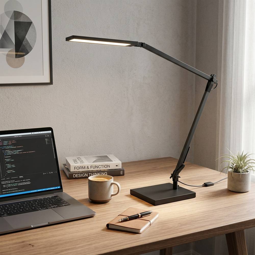 Lámpara de escritorio led 10w negra dimable