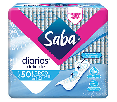 SABA PROTECTORES DIARIOS LARGOS 50 UNIDADES