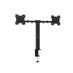 Soporte Para Dos Monitores Klip Xtreme, KMM-510, Con Regleta In
