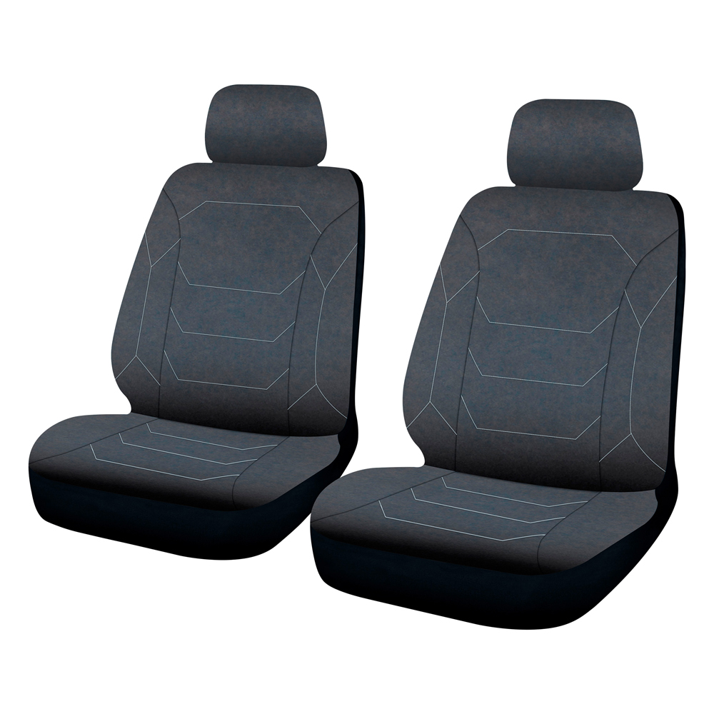 Forro de asiento venice negro-gris 4 piezas